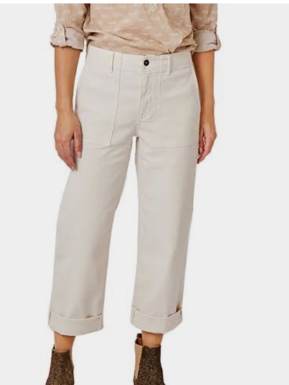 Carve Designs corduroy Cream Utility Cargo Pants 8
